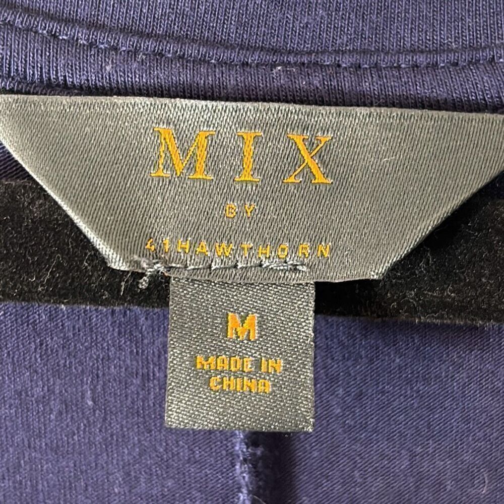 Mix by 41Hawthorn navy single pocket soft short sleeve swing dress M - Picture 6 of 8